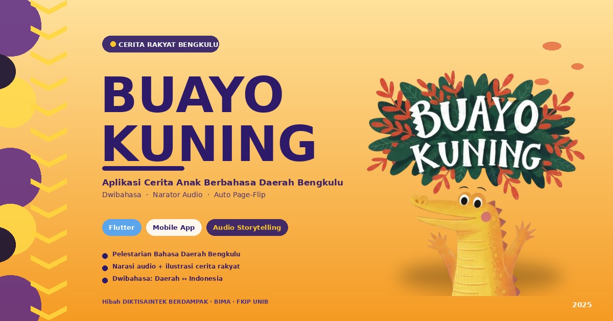 Buayo Kuning : Aplikasi Cerita Anak Berbahasa Daerah Bengkulu