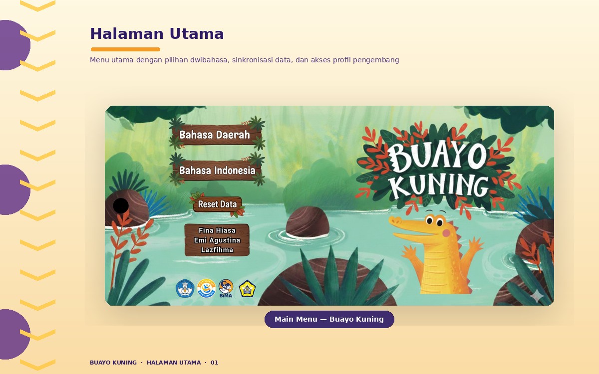 Buayo Kuning : Aplikasi Cerita Anak Berbahasa Daerah Bengkulu — galeri 1